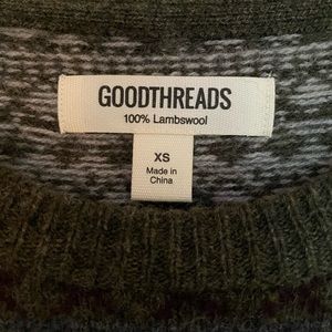 Goodthreads 100% lambs wool puller ladies sweater
